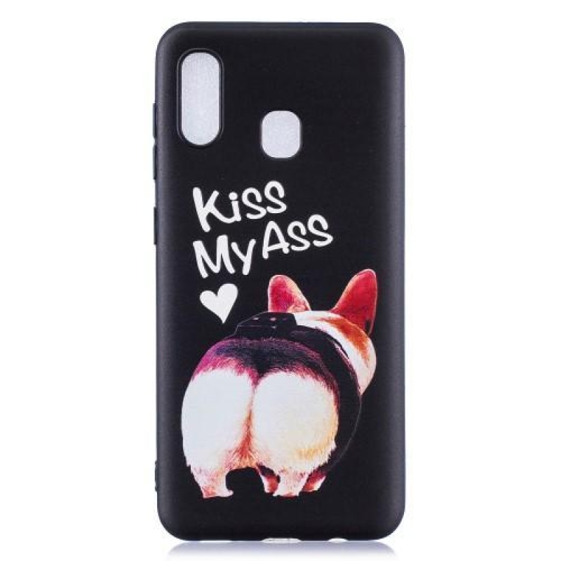 Mintás zselés tok Samsung Galaxy A30-hoz - csókold meg a seggemet