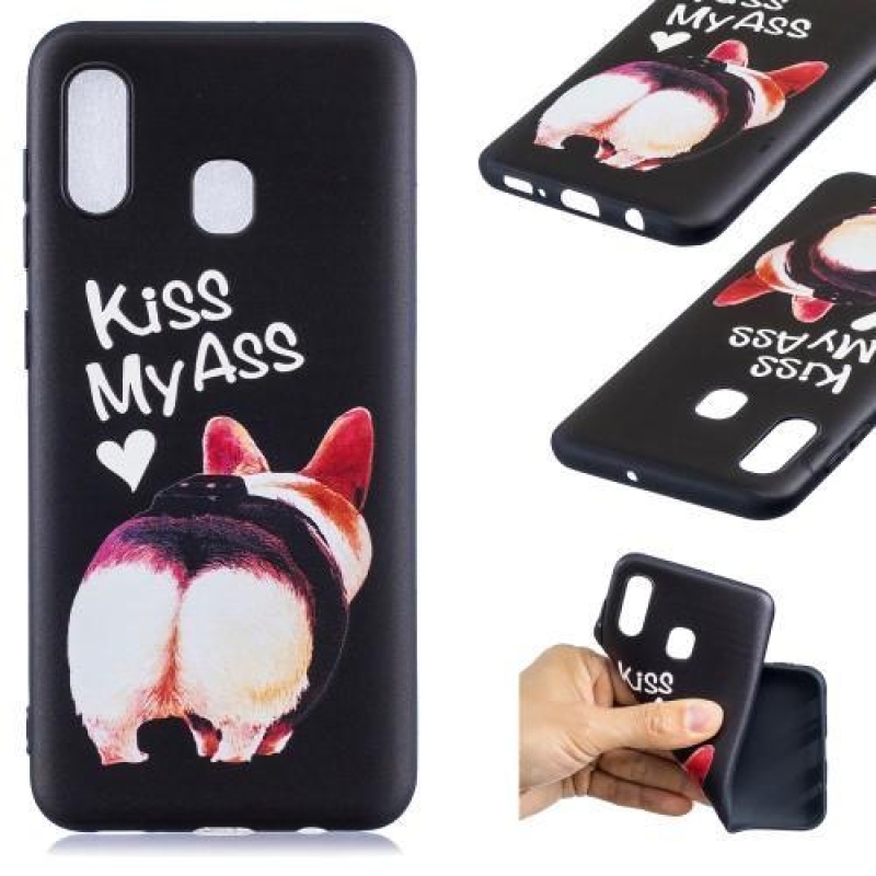 Mintás zselés tok Samsung Galaxy A30-hoz - csókold meg a seggemet