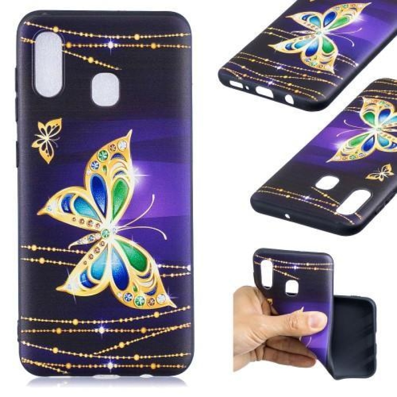 Mintás zselés tok Samsung Galaxy A30 - pillangó