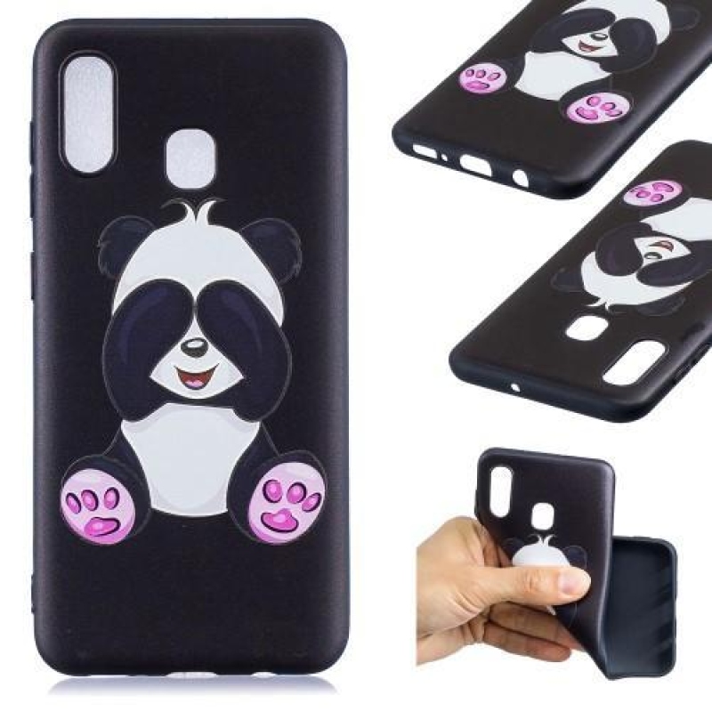 Mintás zselés tok Samsung Galaxy A30 készülékhez - panda