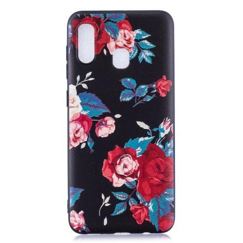 Mintás zselés tok Samsung Galaxy A30-hoz - rózsaszínű