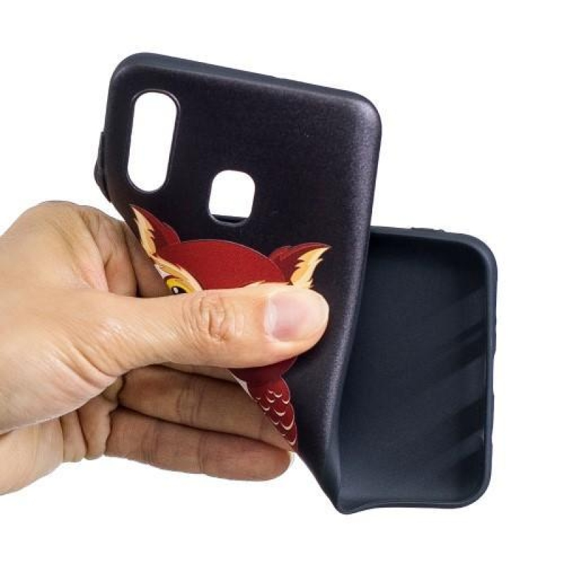 Mintás zselés tok Samsung Galaxy A30-hoz - bagoly