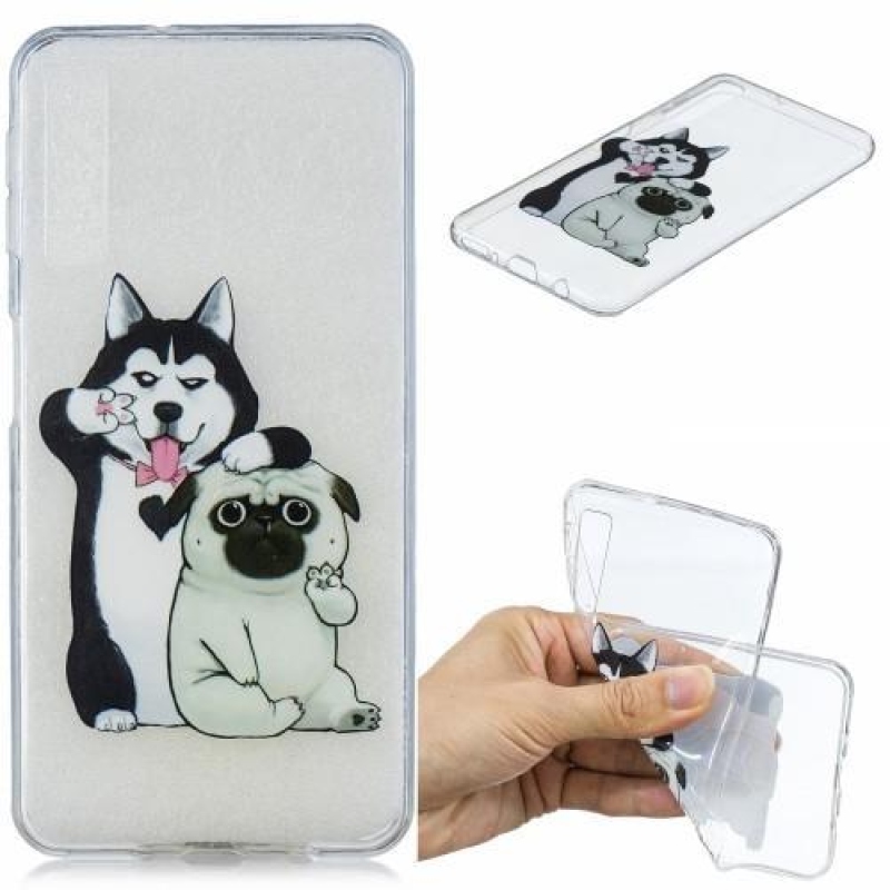 Mintás zselés tok Samsung Galaxy A7 (2018) - husky