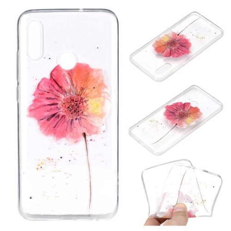 Mintás gél tok a mobil Huawei Y7 (2019) - gyönyörű virágokhoz