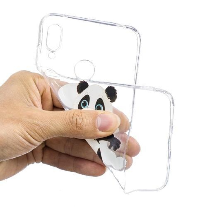 Mintás zselés tok a mobil Huawei Y7 (2019) - panda és foci