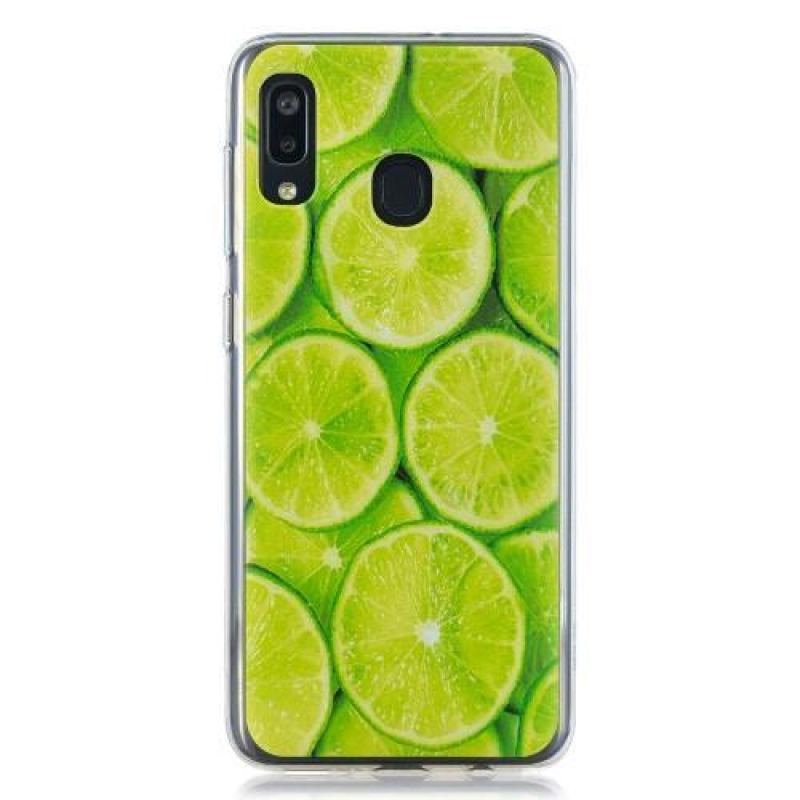 Mintás gél tok Samsung Galaxy A20 / A30 készülékhez - zöld citrom