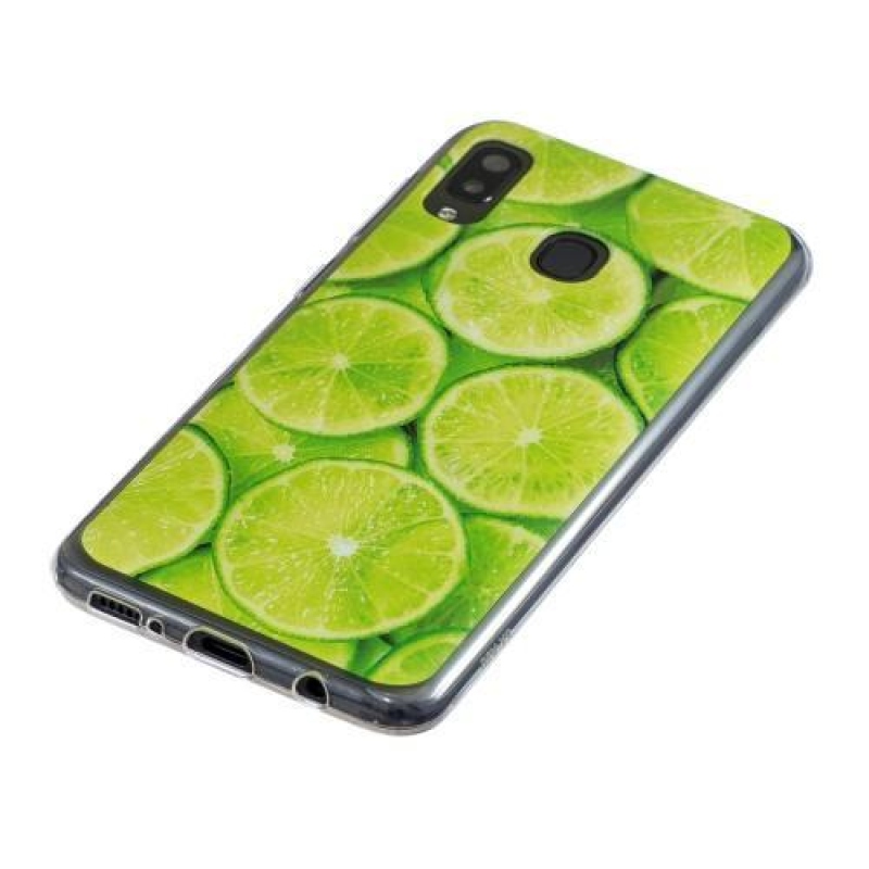 Mintás gél tok Samsung Galaxy A20 / A30 készülékhez - zöld citrom