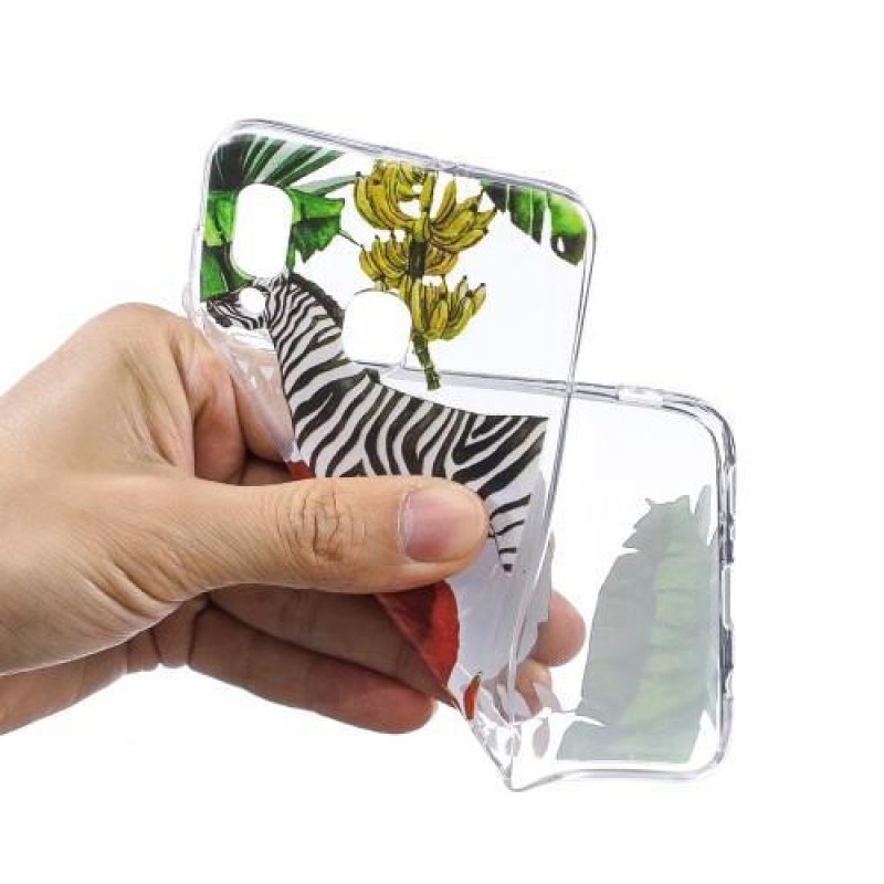 Mintás zselés tok Samsung Galaxy A30 / A20 készülékhez - zebra