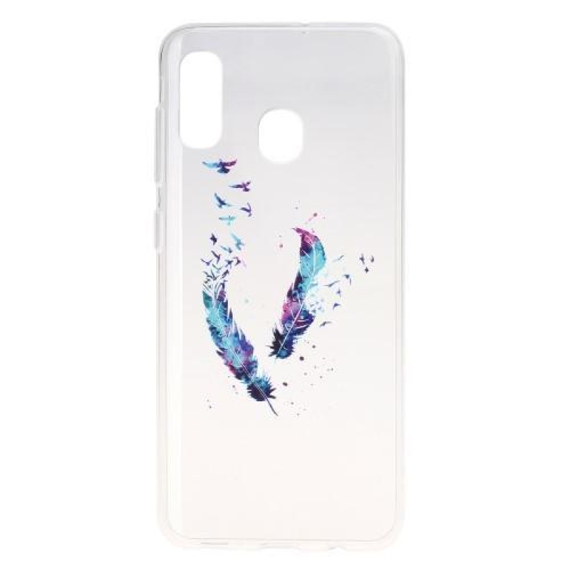 Mintás zselés tok Samsung Galaxy A30 készülékhez - színes toll