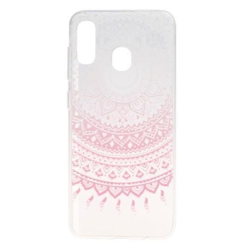 Mintás zselés tok Samsung Galaxy A30 - rózsaszín virág