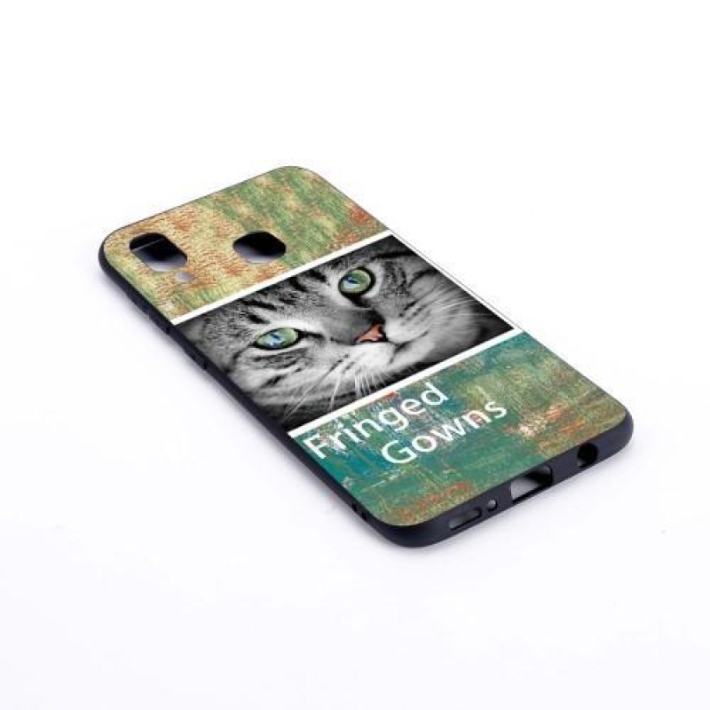 Mintás zselés tok Samsung Galaxy A40 - macska