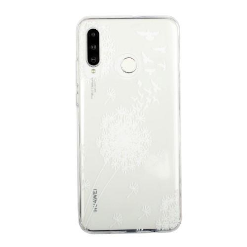 Mintás gél tok Samsung Galaxy M20 készülékhez - fehér pitypang