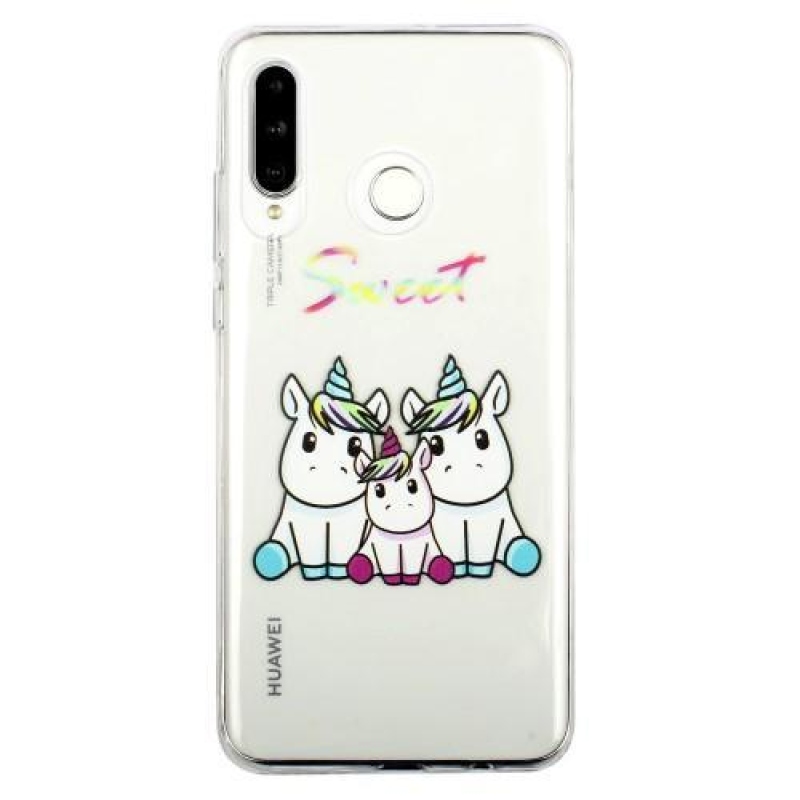 Mintás zselés tok Samsung Galaxy M20-hoz - egyszarvúak