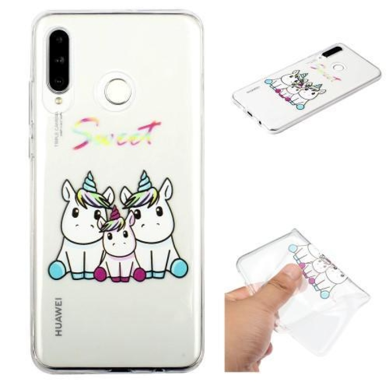 Mintás zselés tok Samsung Galaxy M20-hoz - egyszarvúak