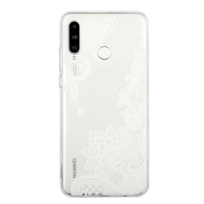 Mintás gél tok Samsung Galaxy M20-hoz - csipke virág