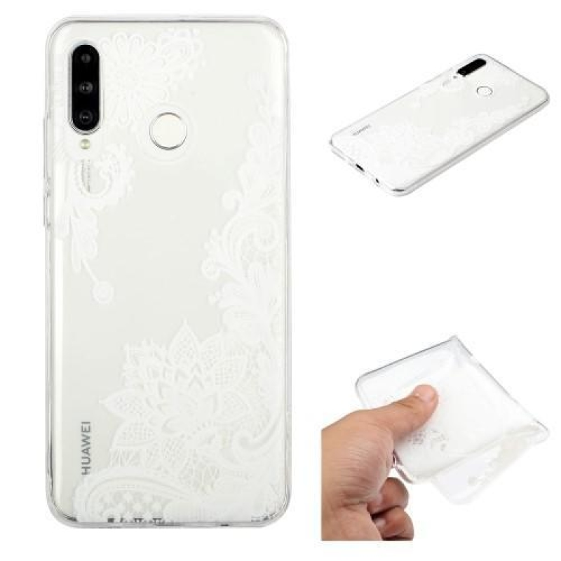Mintás gél tok Samsung Galaxy M20-hoz - csipke virág