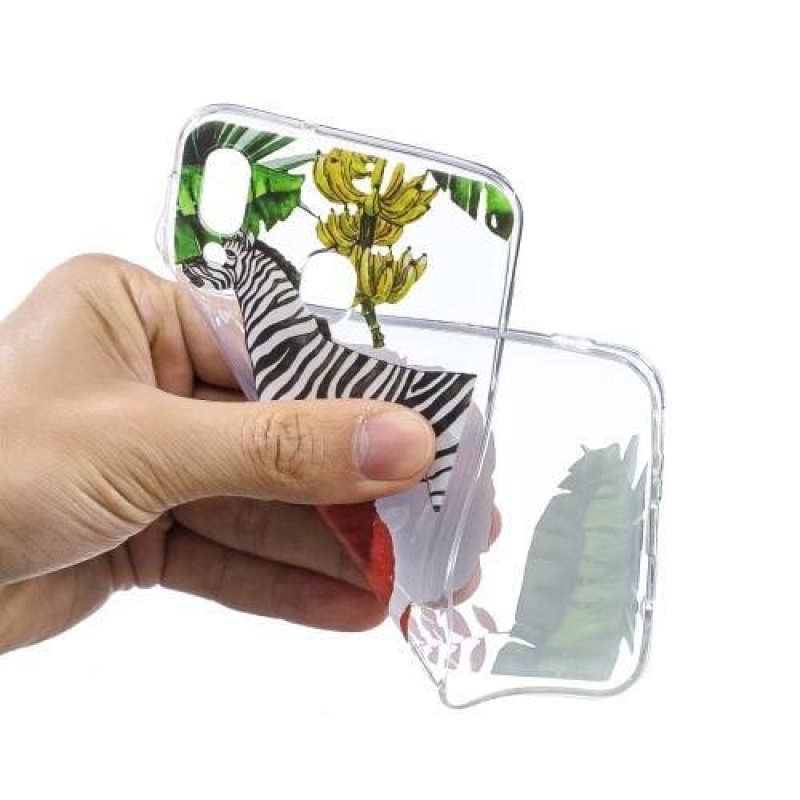 Mintás zselés tok Samsung Galaxy M20-hoz - zebra