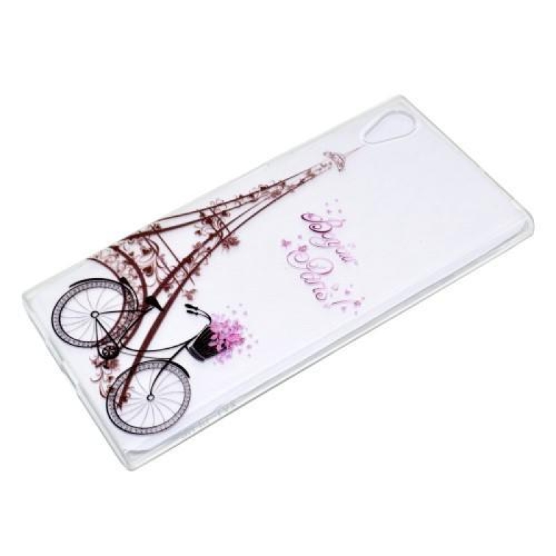 Gél mintás tok Sony Xperia XA1 Plus készülékhez - Eiffel torony