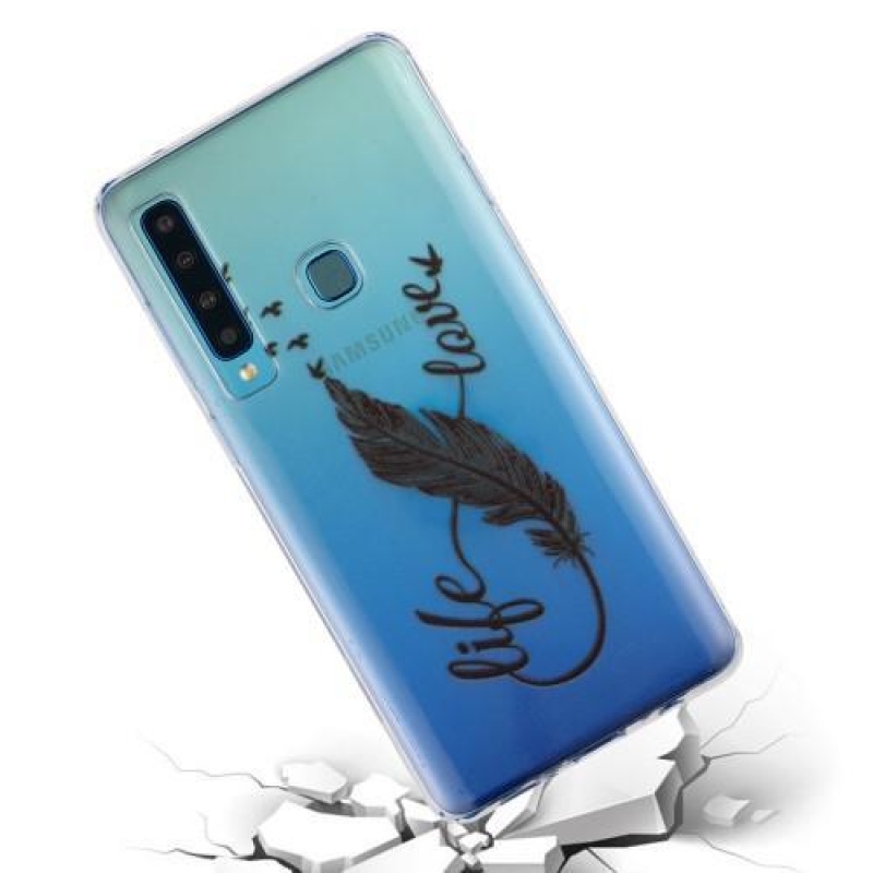 Mintás zselés tok Samsung Galaxy A9 készülékhez - fekete