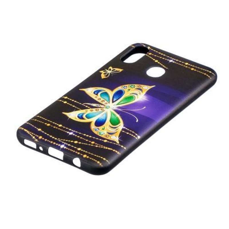 Mintás zselés tok Samsung Galaxy M20 - színes pillangó