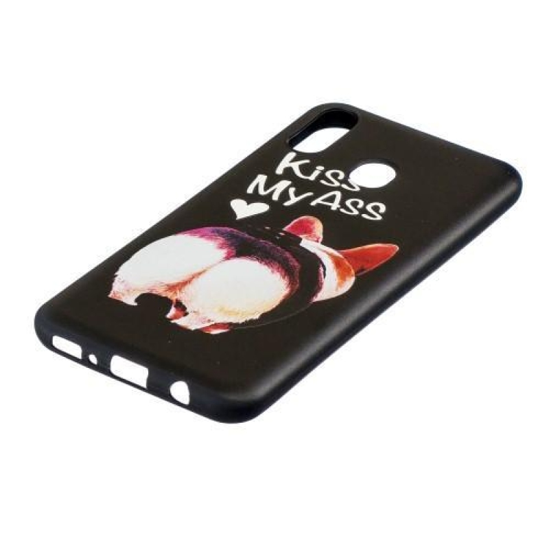 Mintás zselés tok Samsung Galaxy M20-hoz - csókold meg a seggemet