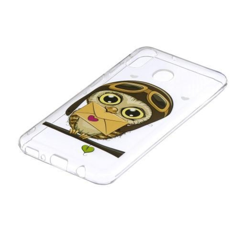 Mintás zselés tok Samsung Galaxy M20-hoz - bagoly