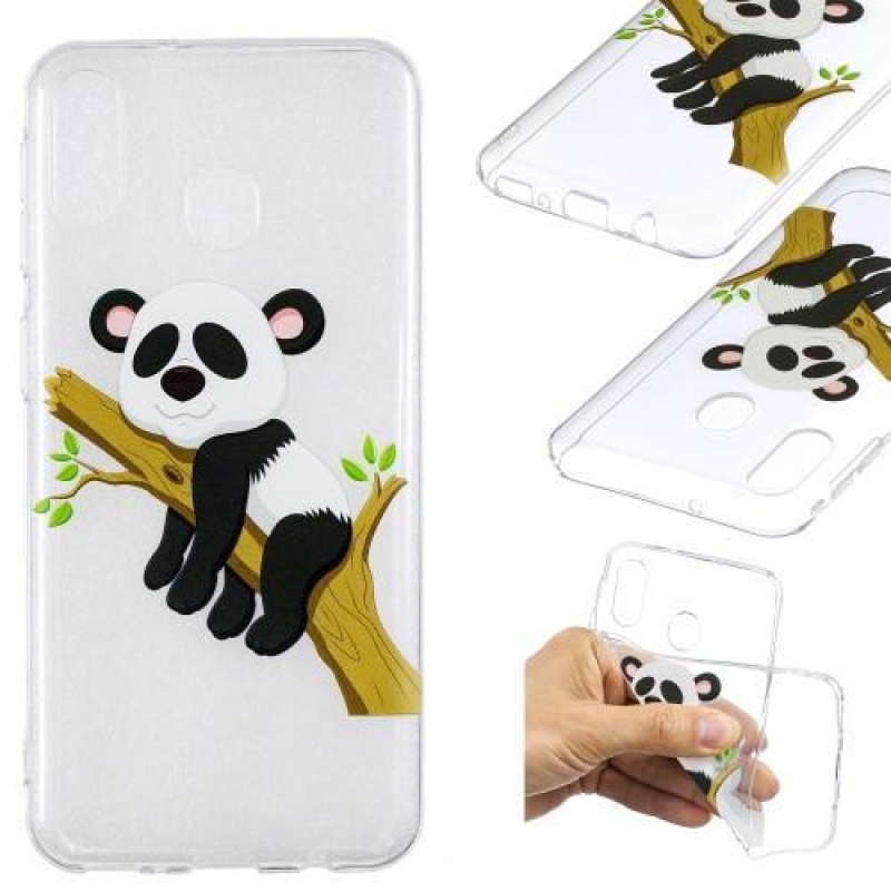 Mintás gél tok Samsung Galaxy M20 készülékhez - alvó panda