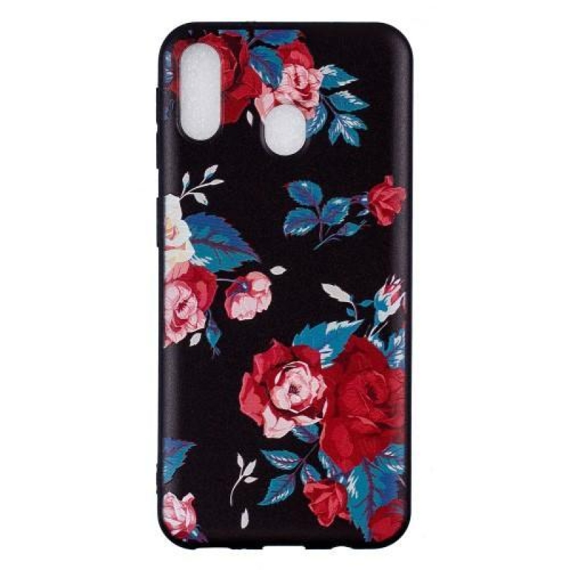 Mintás zselés tok Samsung Galaxy M20 - élő virágok