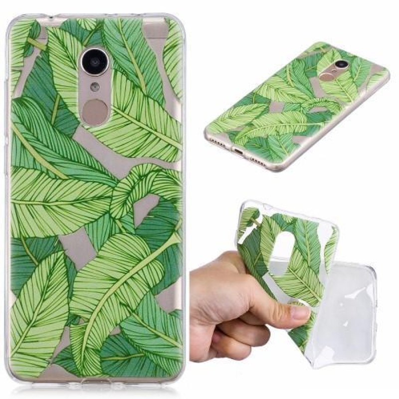 Mintás zselés tok Xiaomi Redmi 5 - zöld levelek