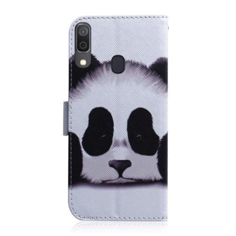 Mintás PU bőr pénztárca tok Samsung Galaxy A30 / A20 - panda