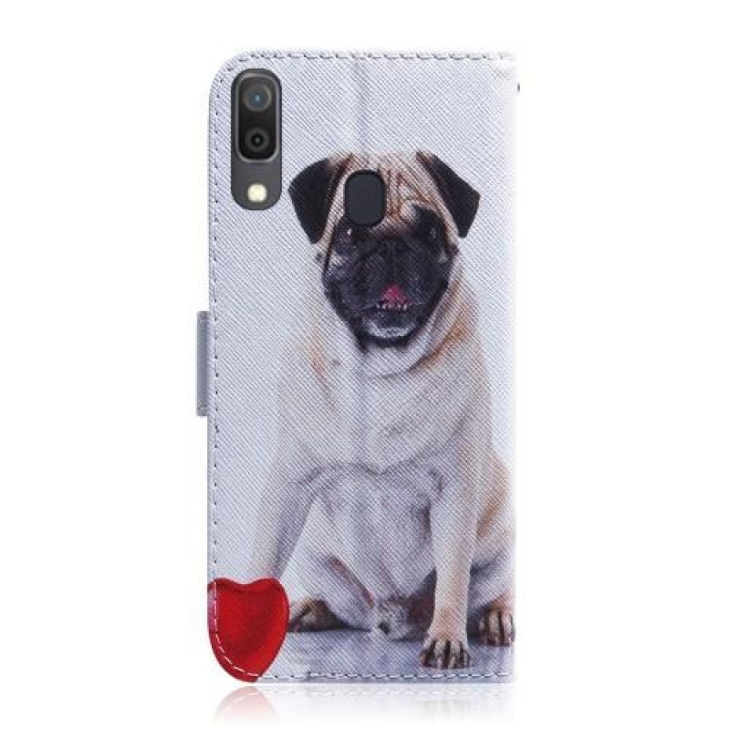 Minta PU bőr pénztárca tok Samsung Galaxy A30 / A20 - kutya és szerelem