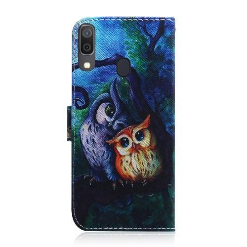 Minta PU bőr pénztárca tok Samsung Galaxy A30 / A20 - bagoly