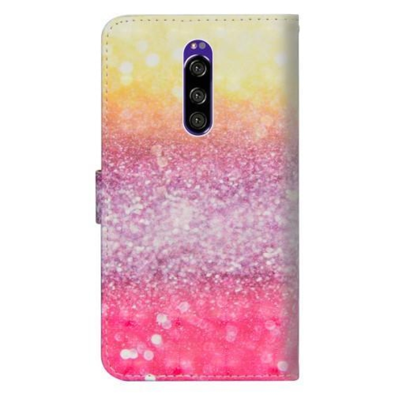 Mintás PU bőr tok Sony Xperia 1 - csillogás