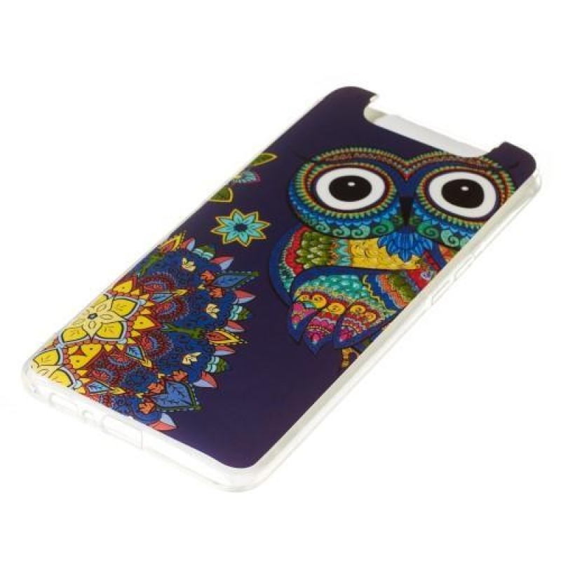 Mintás zselés tok mobiltelefonhoz Samsung Galaxy A80 - bagoly
