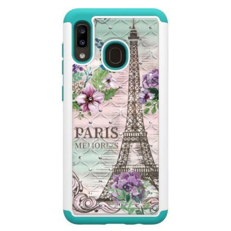 Mintás tartós borító a mobil Samsung Galaxy A20 / Galaxy A30 készülékhez - Eiffel-torony