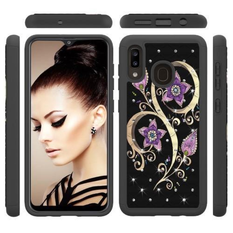 Mintás tartós tok mobil Samsung Galaxy A20 / Galaxy A30 - virágok