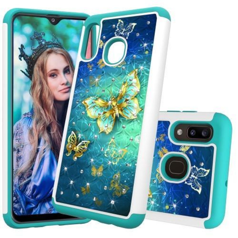 Mintás tartós tok mobil Samsung Galaxy A20 / Galaxy A30 - pillangó