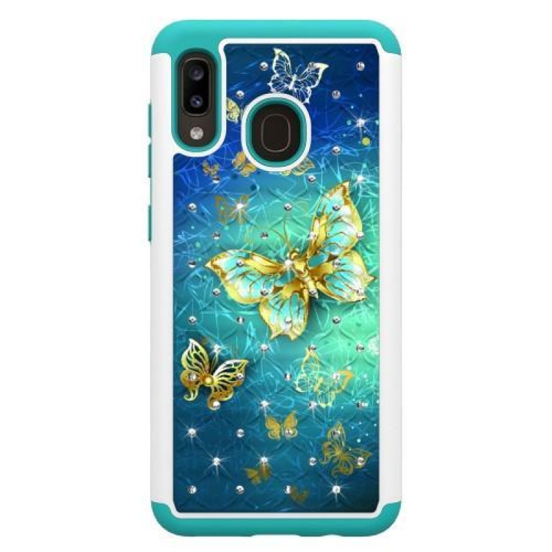 Mintás tartós tok mobil Samsung Galaxy A20 / Galaxy A30 - pillangó