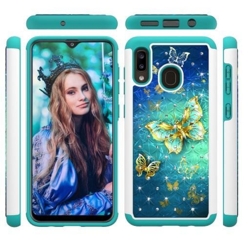 Mintás tartós tok mobil Samsung Galaxy A20 / Galaxy A30 - pillangó