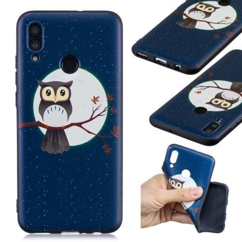 Pattery szilikon tok Honor 10 Lite és Huawei P Smart (2019) - bagoly egy ágon