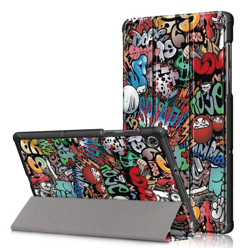 Patty okos pozicionáló tok Lenovo Tab M10 FHD Plus táblagéphez - graffiti
