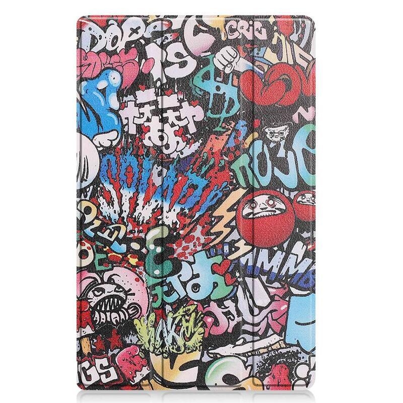Patty intelligens pozicionáló tok Lenovo Tab M10 Plus (3rd Gen) táblagéphez - graffiti