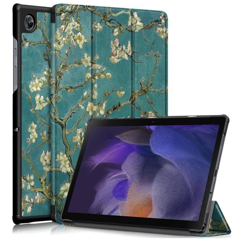 Patty okos pozicionálható tok tablethez Samsung Galaxy Tab A8 10.5 (2021) - fehér virágok