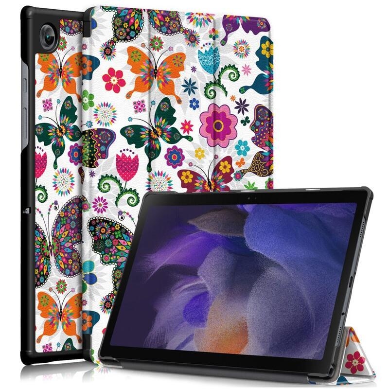 Patty okos pozícionálható tok Samsung Galaxy Tab A8 10.5 (2021) - pillangók és virágok - tablethez