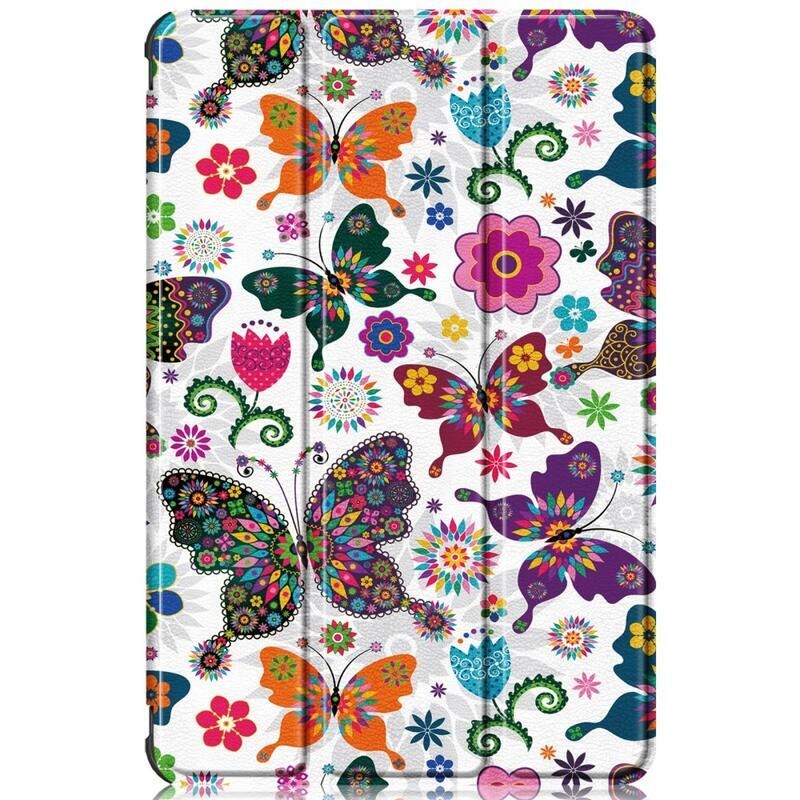 Patty okos pozícionálható tok Samsung Galaxy Tab A8 10.5 (2021) - pillangók és virágok - tablethez