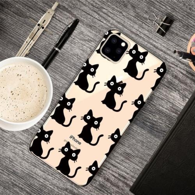 Patty zselés mobiltok Apple iPhone 11 Pro 5.8 (2019) - fekete macskák