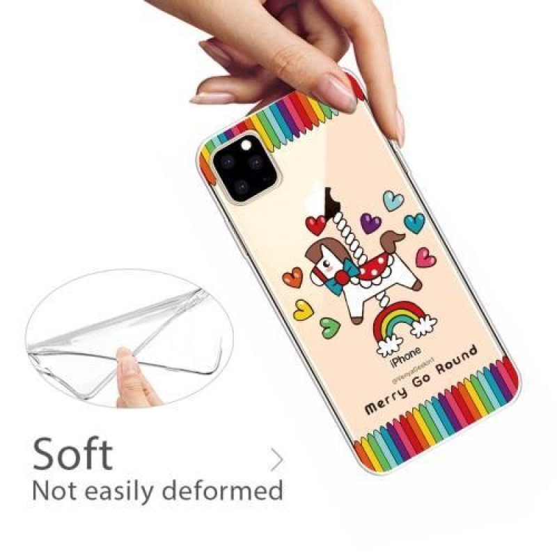 Patty gél mobil tok Apple iPhone 11 Pro 5.8 (2019) - ló és szivárvány