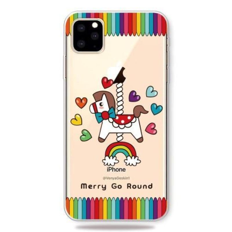 Patty gél mobil tok Apple iPhone 11 Pro 5.8 (2019) - ló és szivárvány