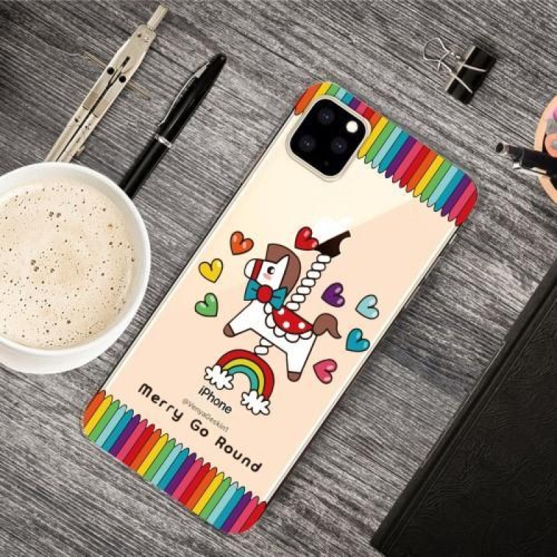 Patty gél mobil tok Apple iPhone 11 Pro 5.8 (2019) - ló és szivárvány