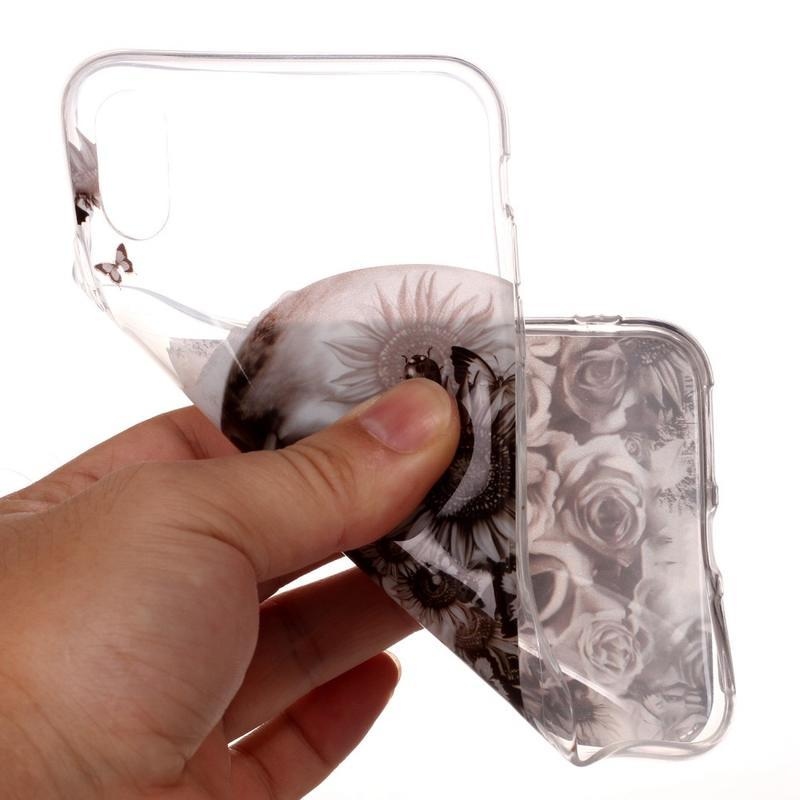 Patty zselés tok iPhone XS / X készülékhez - szürke koponya